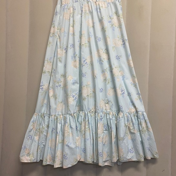 LoveShackFancy Target Women's Dress Size 14 Floral Maxi Puff Sleeve Cottagecore - Picture 11 of 14